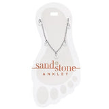 Sand & Stone Silver Ball & CZ Dangle Stainless Steel Fashion Anklet