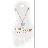 Sand & Stone Silver Butterfly Dangle Stainless Steel Fashion Anklet
