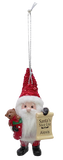 Merry & Bright Santa's Nice List Personalized Name Ornament Beginning with Letters A to C