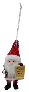 Merry & Bright Santa's Nice List Personalized Name Ornament Beginning with Letters A to C
