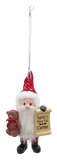 Santa's Nice List Personalized Name Ornament Beginning with Letters N to Z