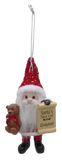 Merry & Bright Santa's Nice List Personalized Name Ornament Beginning with Letters A to C