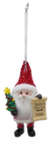 Santa's Nice List Personalized Name Ornament Beginning with Letters N to Z