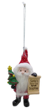 Santa's Nice List Personalized Name Ornament Beginning with Letters N to Z