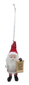 Santa's Nice List Personalized Name Ornament Beginning with Letters N to Z