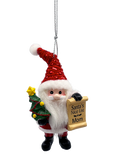 Santa's Nice List Personalized Name Ornament Blank DIY, Family and Holiday Greetings