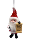 Santa's Nice List Personalized Name Ornament Blank DIY, Family and Holiday Greetings