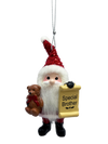 Merry & Bright Santa's Nice List Personalized Name Ornament Beginning with Letters A to C