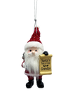 Merry & Bright Santa's Nice List Personalized Name Ornament Beginning with Letters A to C