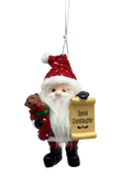 Santa's Nice List Personalized Name Ornament Blank DIY, Family and Holiday Greetings