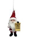 Santa's Nice List Personalized Name Ornament Blank DIY, Family and Holiday Greetings