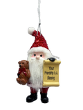 Santa's Nice List Personalized Name Ornament Blank DIY, Family and Holiday Greetings