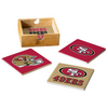 San Francisco 49ers Ceramic Coasters Set of 4 with Wood Caddy