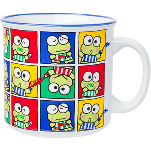 Sanrio Keroppi Color Doodle Grid 20 Oz. Ceramic Camper Mug