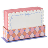 Hallmark Scallops and Stripes Flat Note Cards in Caddy, Box of 40