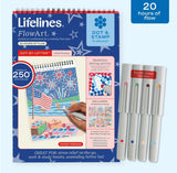 FlowArt Dot-By-Letter Americana Meditative Dotting Activity Book & Markers