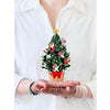 Mini Meowy Christmas Tree Fresh Cut Paper Flowers Pop-Up Card