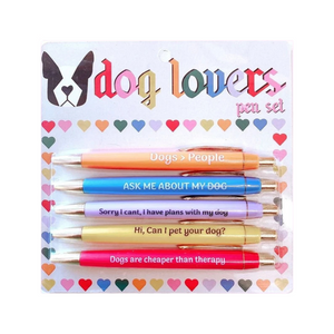 Set of 5 Dog Lovers Pens