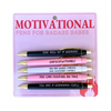Set of 5 Motivational Pens For Badass Babes