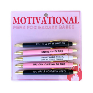 Set of 5 Motivational Pens For Badass Babes