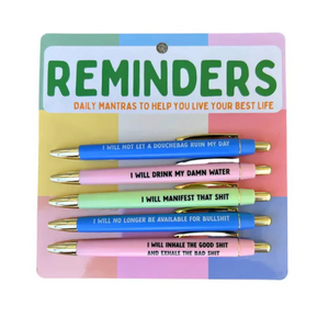 Set of 5 Reminders Pens