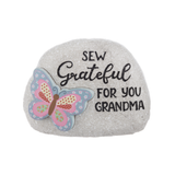 Sew Grateful Paperweight Rock 3.75"