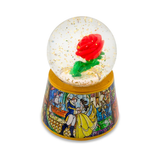 Silver Buffalo Disney Princess Beauty and The Beast Rose Stained Glass 45mm Light Up Snow Globe