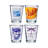 Silver Buffalo Gilmore Girls Locations Set of 4 Mini Glasses