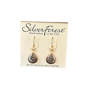 Silver Forest Filigree Teardrop Earrings