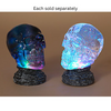 Swirling Gruesome Skull Spinning Glitter Water Globe 6"