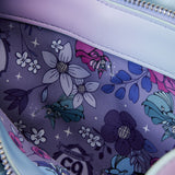 Loungefly Sleeping Beauty 65th Anniversary Floral Ombre Crossbody Bag (Inside)