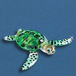 Glass Baron Small Sea Turtle Glass Figurine