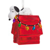 Hallmark Peanuts® Snoopy on Holiday Doghouse Blown Glass Hallmark Ornament
