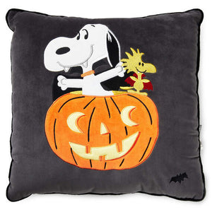 Hallmark  Peanuts® Snoopy the Vampire Beagle Light-Up Pillow, 17"x17"