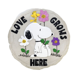 Snoopy and Woodstock with Flowers Love Grows Here Garden Stepping Stone 9.5"