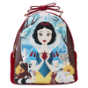 Loungefly Snow White Classic Apple Quilted Velvet Mini Backpack (Front)