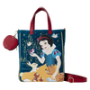 Loungefly Snow White Classic Apple Quilted Velvet Tote Bag With Coin Bag (Front)