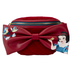Loungefly Snow White Classic Bow Quilted Velvet Belt Bag (Front)