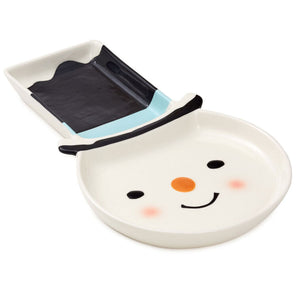 Hallmark Snowman in Top Hat Divided Serving Platter, 14" L