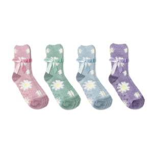 2-Pair Soft Daisy Therapeutic Spa Socks - Fashion by Mirabeau