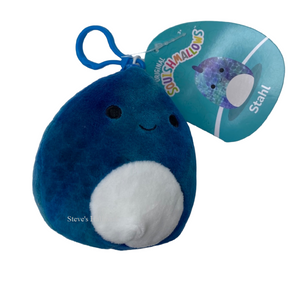 Squishmallow Stahl the Blue Dinosaur Pre-Historic Squad 3.5" Clip Stuffed Plush By Kelly Toy