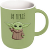 Star Wars Mandalorian The Child Grogu Be Fierce Cappuccino Mug 16 Oz.