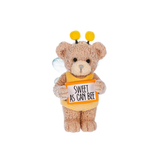 Sweet as Can Bee Bear with Flocking Fur Standing Figurine 3"