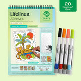 FlowArt Trace-by-Groove Jungle Oasis Meditative Dotting Activity Book & Markers