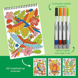 FlowArt Trace-by-Groove Jungle Oasis Meditative Dotting Activity Book & Markers