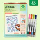 FlowArt Trace-by-Line Tropical Paradise Meditative Dotting Activity Book & Markers