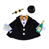 Outfit for Giddy the Metal Porch Goose Happy New Year with Hat Eye Glasses and Champagne