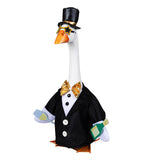 Outfit for Giddy the Metal Porch Goose Happy New Year with Hat Eye Glasses and Champagne