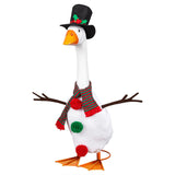 Outfit for Giddy the Metal Porch Goose Snowman with Twig Arms Scarf and Top Hat