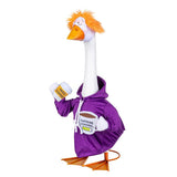 Giddy the Goose Outfit Coffee Lover Purple Hoodie with Java Cups and Orange Headpiece
